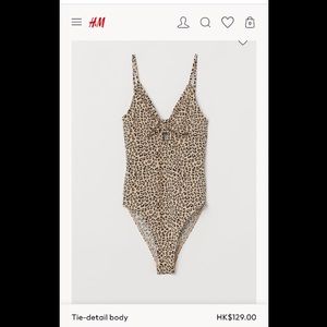 Cheetah top knot bodysuit